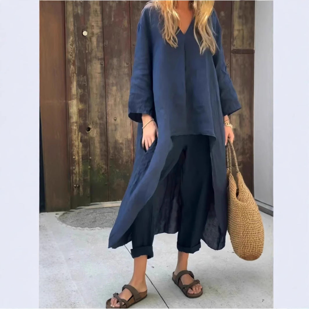 Ensemble Veléna -  Coupe Ample et Couleur Unie