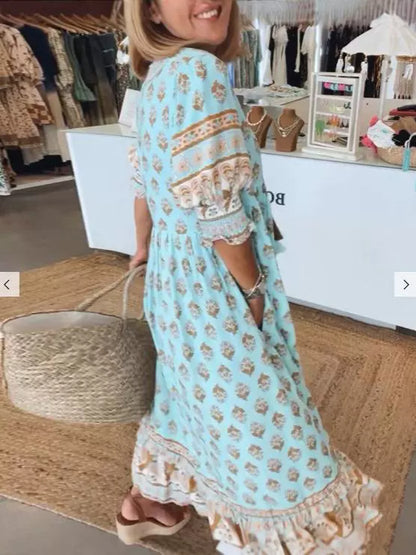 Robe Luna Belle – Évasée à Imprimé Mode