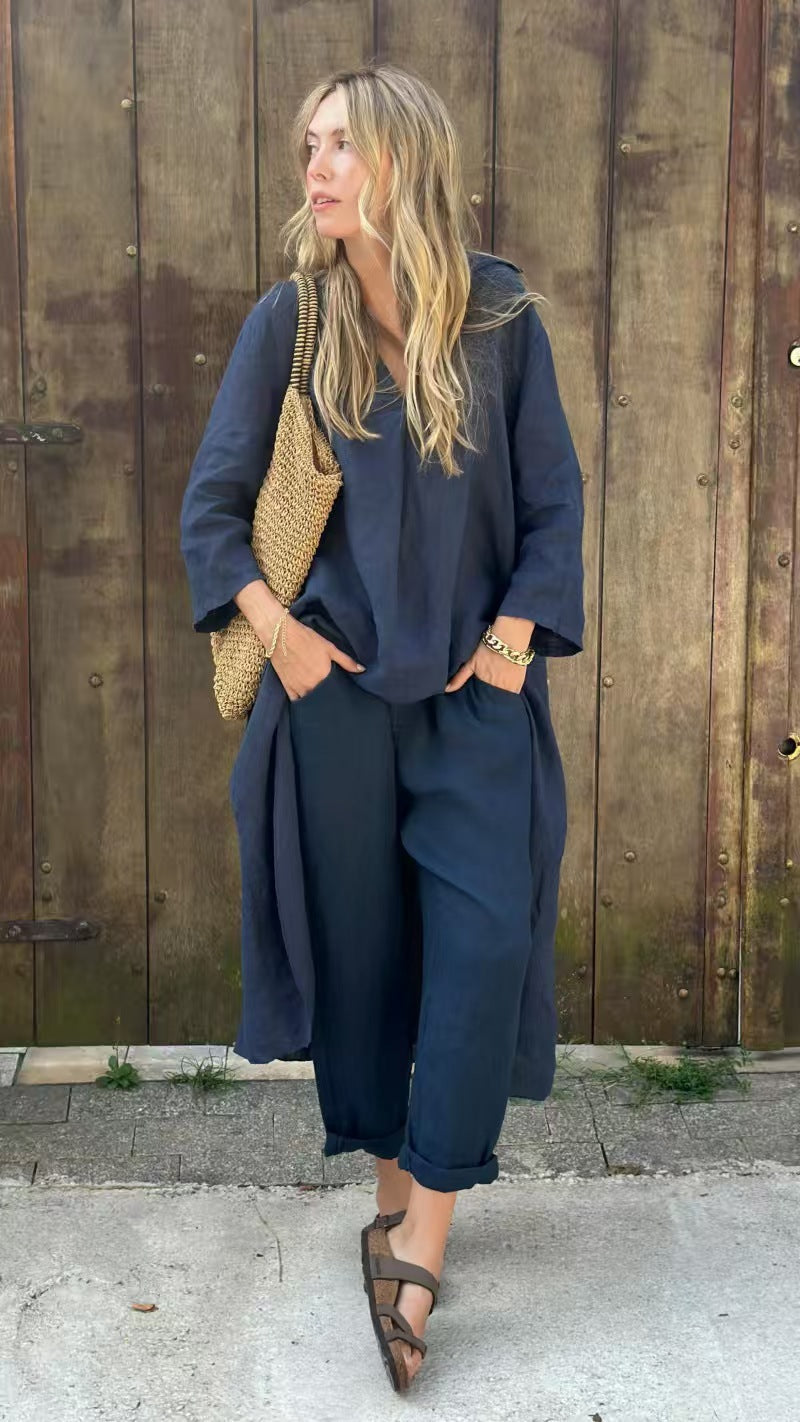 Ensemble Veléna -  Coupe Ample et Couleur Unie