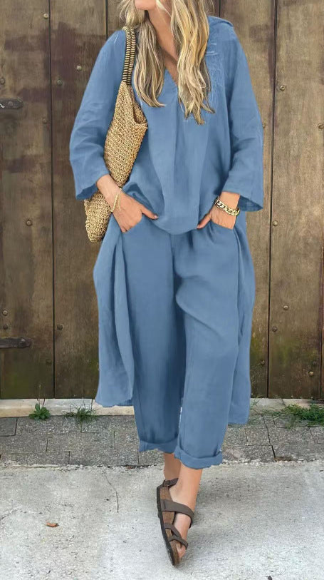Ensemble Veléna -  Coupe Ample et Couleur Unie
