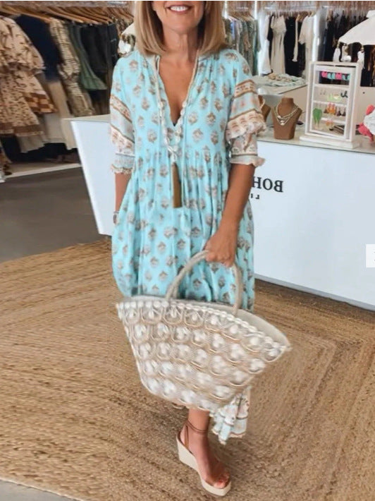 Robe Luna Belle – Évasée à Imprimé Mode