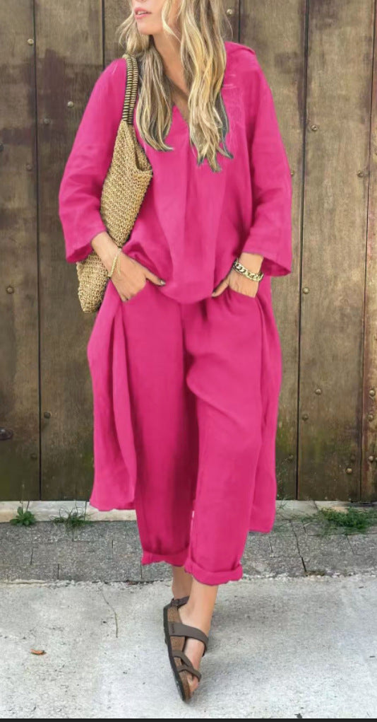 Ensemble Veléna -  Coupe Ample et Couleur Unie